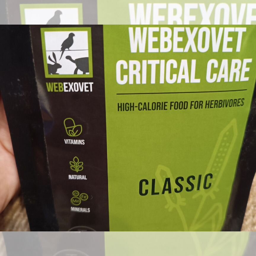 Докорм для грызунов, смесь Webexovet Critical Care