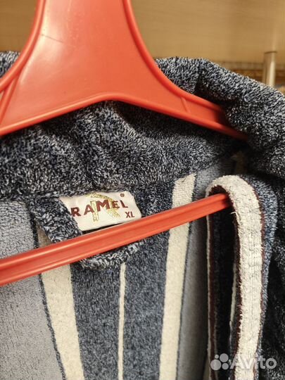 Банный халат синий L-XL бу