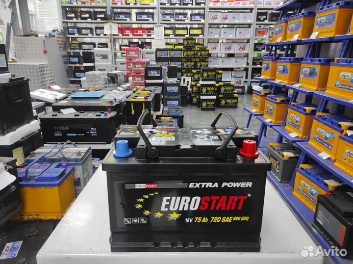Аккумулятор 75Ач 720А SAE Eurostart оп Беларусь