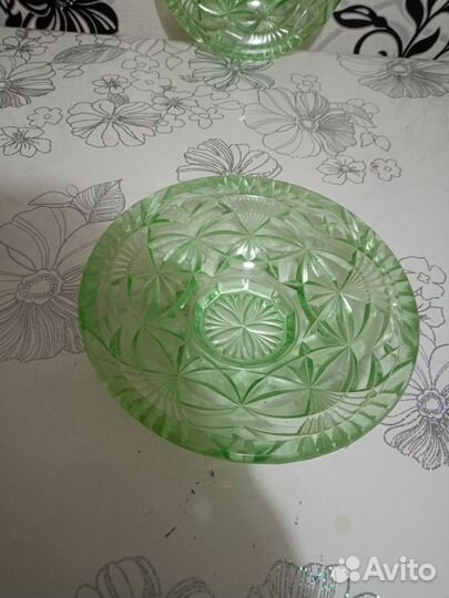 Тарелка салатник старинное стекло