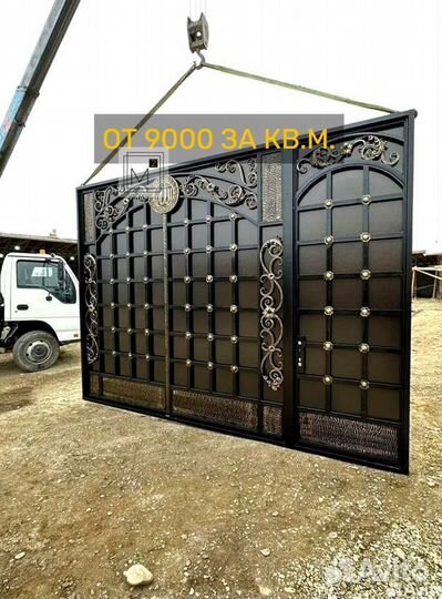 Ворота в Каспийске для частного дома на заказ