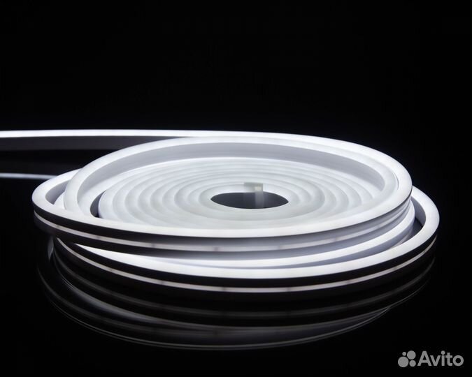 Гибкий неон 12 вольт 5 метров белый