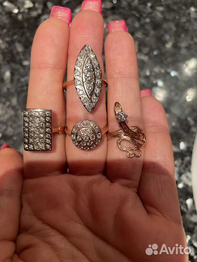 Золотое кольцо 583, СССР, шапка Мономаха, Винтаж