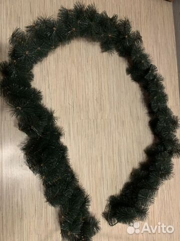 Еловая гирлянда 24 см, леска 80, 270 см, цвет зеле