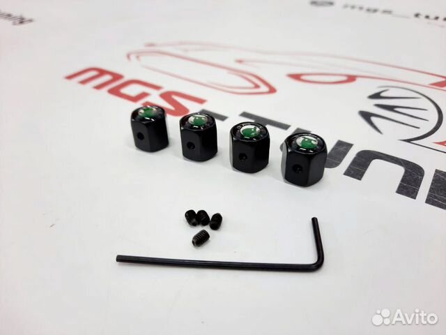 Колпачки на ниппель Skoda Black с антикражей