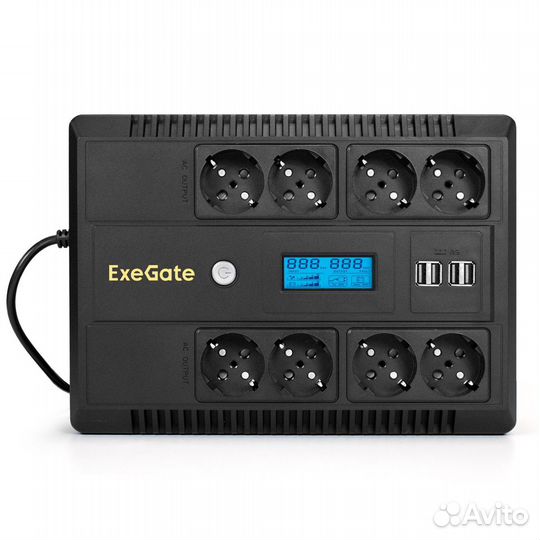 Ибп ExeGate NEO SMART LHB-850.LCD.AVR.8SH.CH.RJ.US