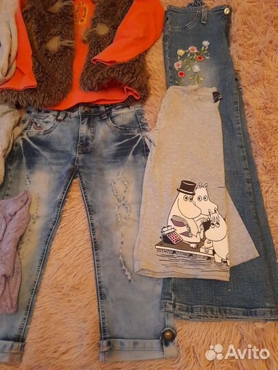 Вещи пакетом,на девочку 122-128 см