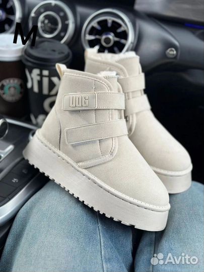 Ugg женские на платформе бежевый