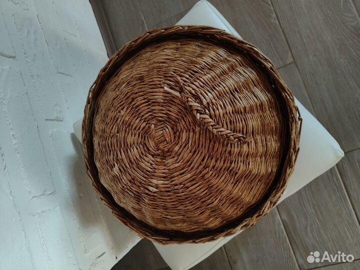 Хлебница из бумажной лозы