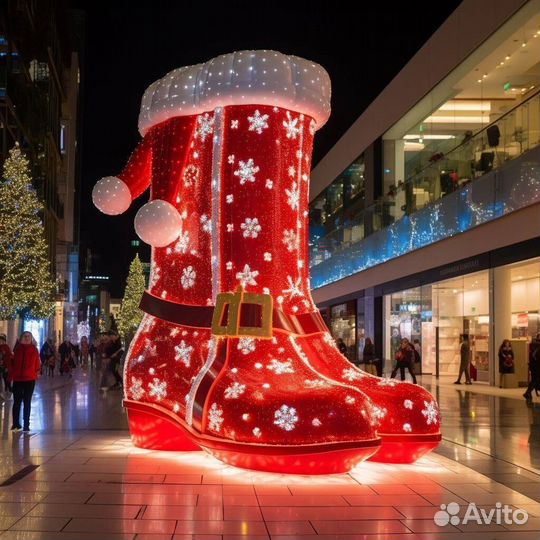 Новогодние фигуры Дед Мороз Светящиеся фигуры