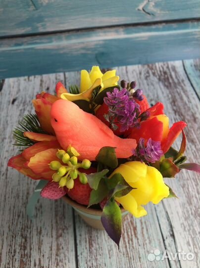 Букет тюльпанов из мыла