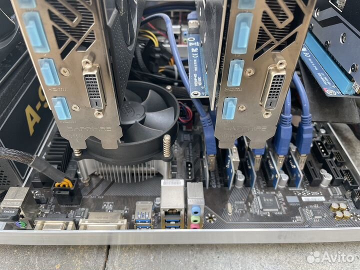 Майнинг ферма 8x sapphire nitro+ rx 570 4gb