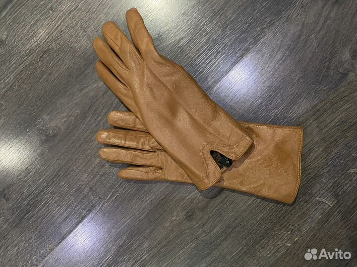 Перчатки женские кожаные