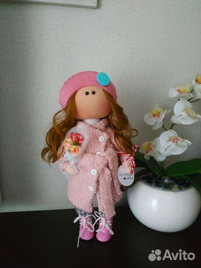 Интерьерная текстильная кукла ручной работы