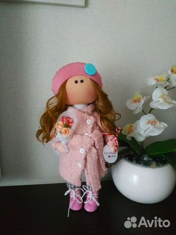 Интерьерная текстильная кукла ручной работы