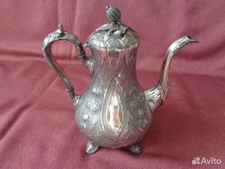 Кувшин Кофейник Молочник Посеребренное Англия