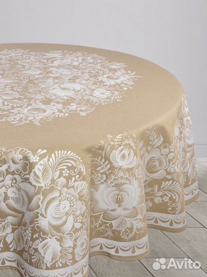 Скатерть жаккардовая т-синяя