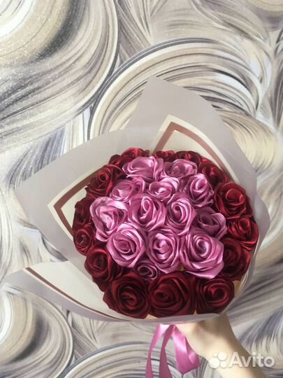 Букет из атласных лент