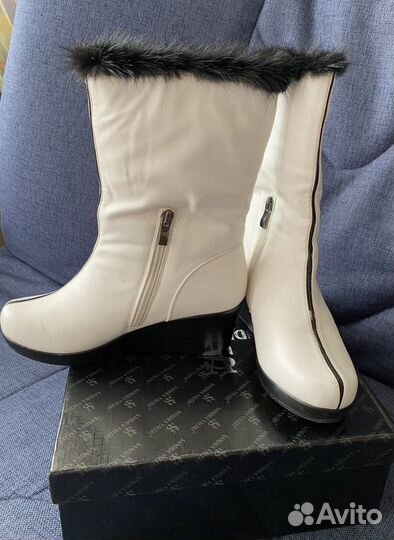 Сапоги и ботинки женские р.37 (белые)