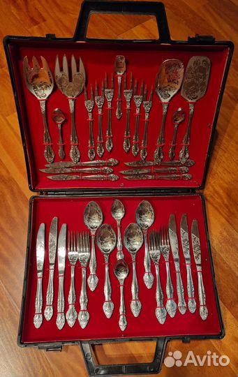 Набор столовых приборов сталь, 47 предметов, 6 пер