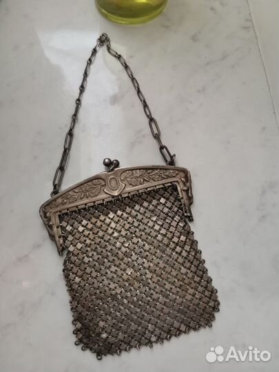Сумочка-кошелёк серебро