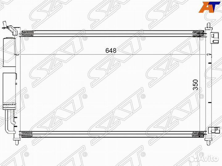 Радиатор кондиционера Ниссан Тиида 02