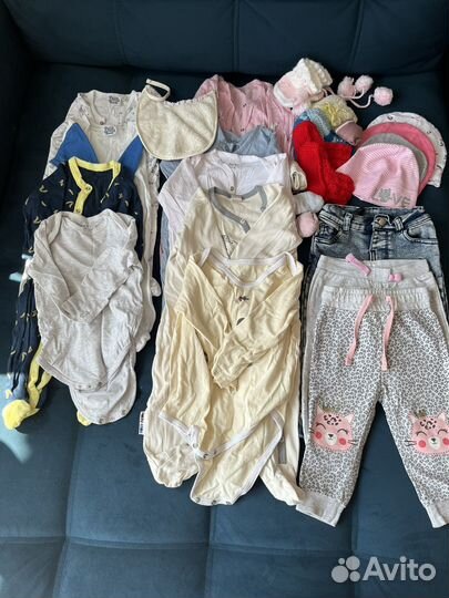 Детские вещи на девочку пакетом 68-86