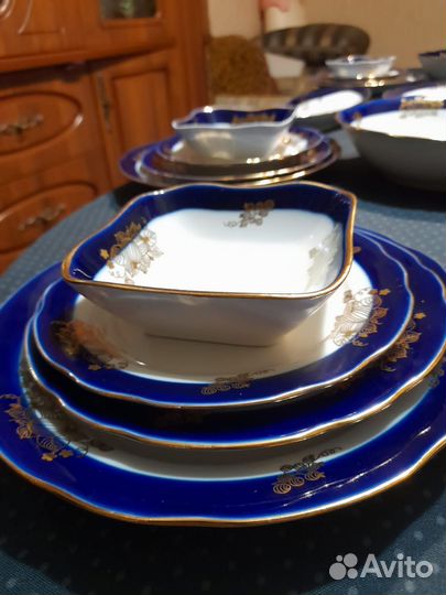 Салатники блюда селедочницы дулево кобальт