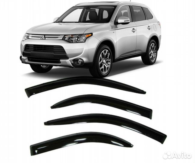 Ветровики Митсубиси Аутлендер с 2012г Дефлекторы