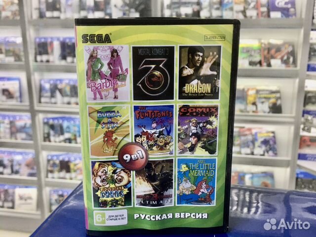 Картридж Sega 9 в 1 Barbie - Flins - Comixe Zone