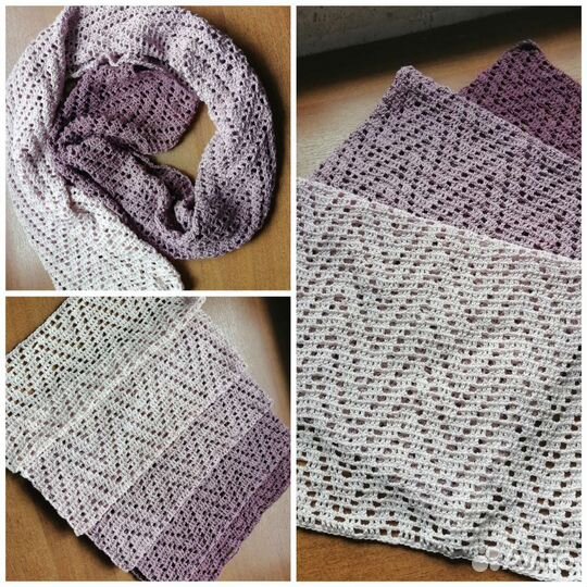 Палантины, шали, шарфы ажурные крючком и спицами