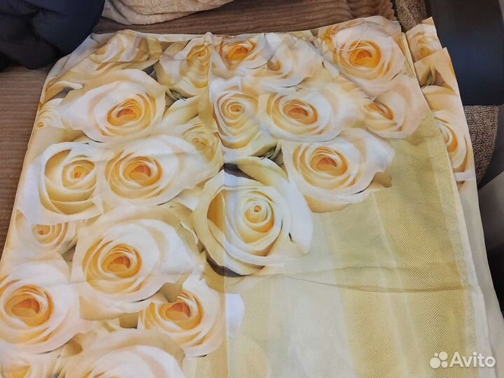 Фотоштора+тюль