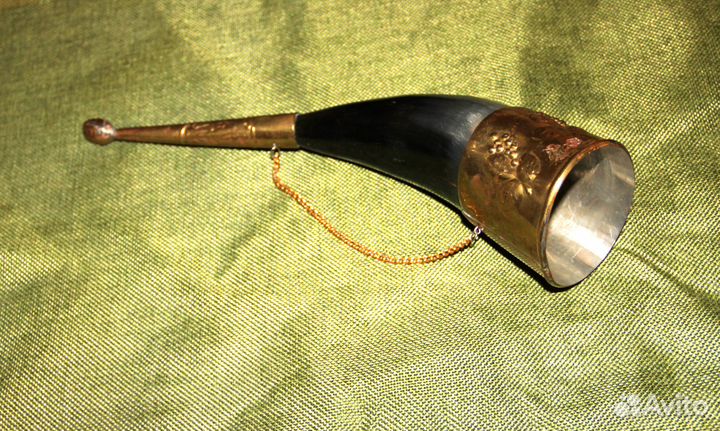 Новый винный рог медный