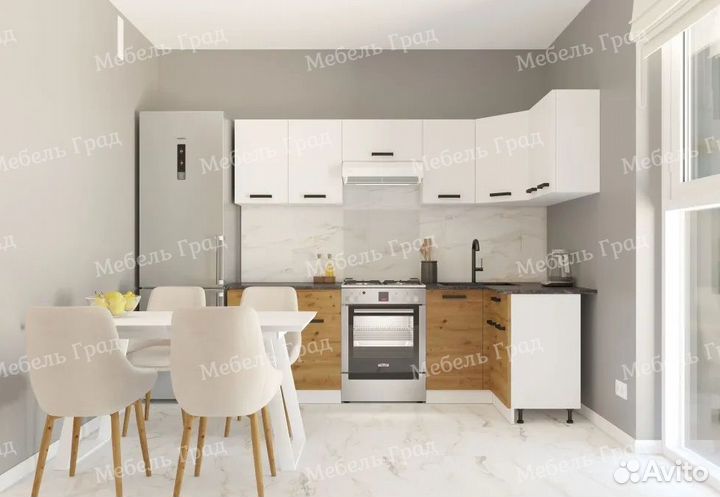 Кухня Брауни угловая 2,4*1,2 м