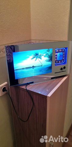 Часы с шумом океана, зеркальные