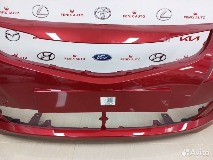 Бампер передний Hyundai Solaris 2014-2017 Красный