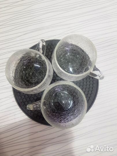 3 бокала с эффектом кракле (Германия)