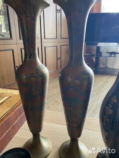 Ваза кувшин Индия винтаж латунь