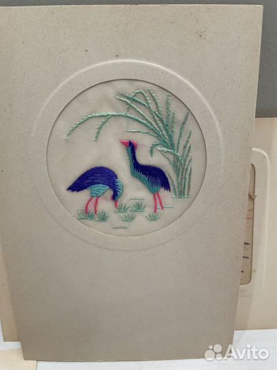 Набор старинных открыток с вышивкой