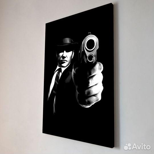 Криминал пушка в руках картина 40х60