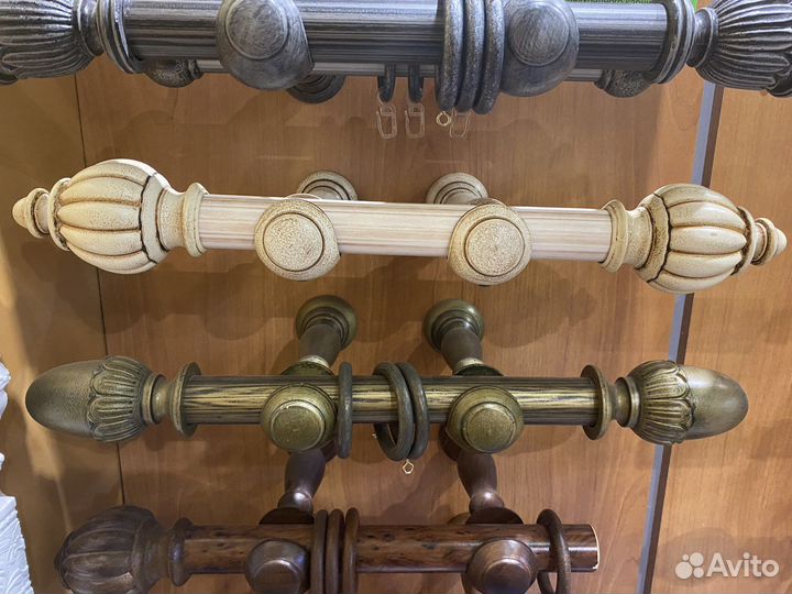 Карнизы для штор натуральное дерево