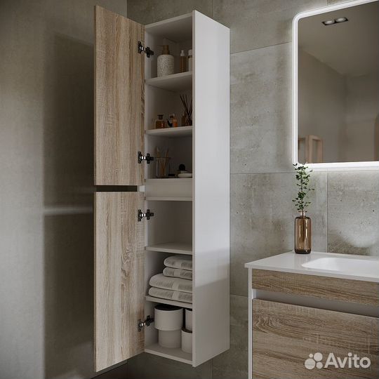 Шкаф пенал Sancos Smart 35 PSM35E подвесной Дуб Б