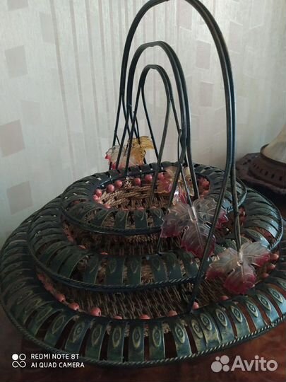 Вазы/ Корзины для фруктов Индонезия, 3в1, (3шт), h