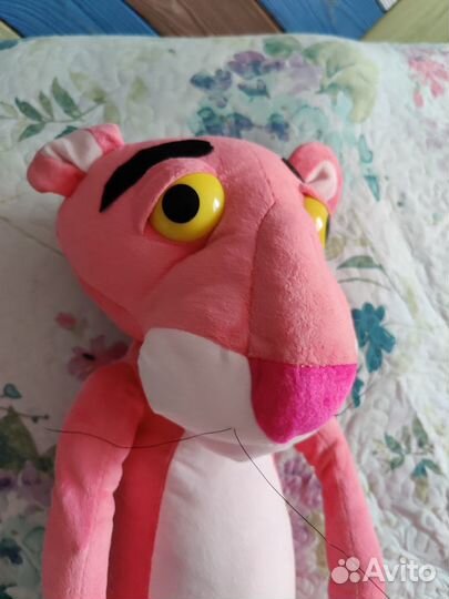 Большая плюшевая Розовая Пантера, длина 100 см