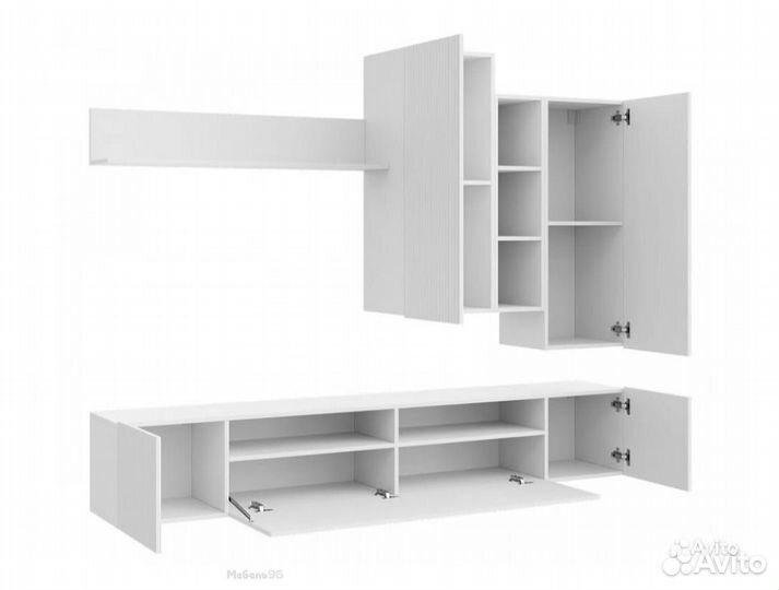 Стенка Сканди мдф фасад белый