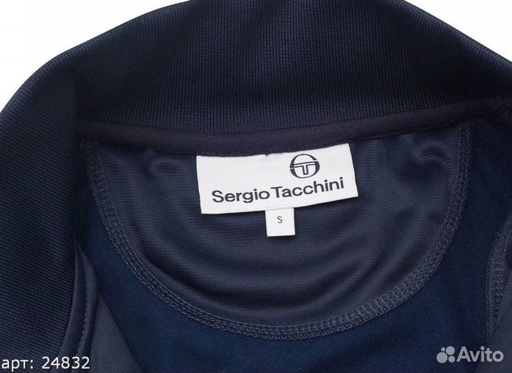 Олимпийка Sergio Tacchini сине белого цвета