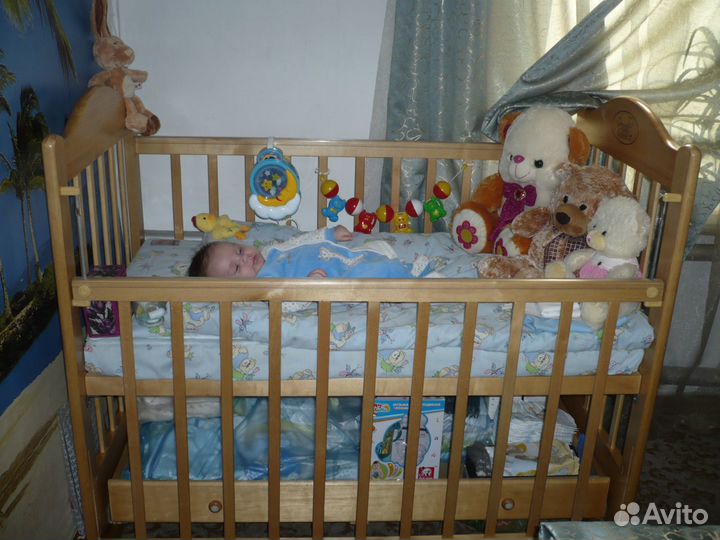 Детская кроватка+матрас