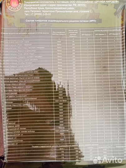 Ирп сухпай сухой паек