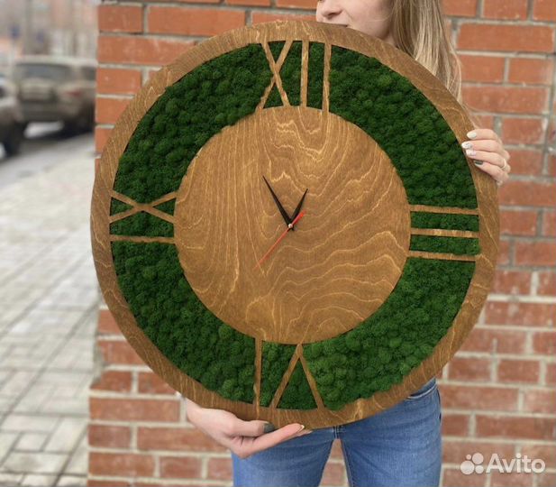 Часы Мох Стабилизированный 40см и др