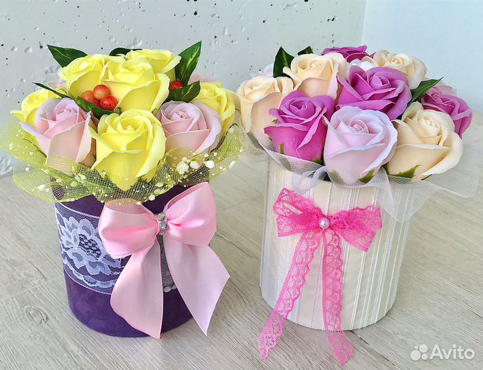 Подарок цветы мыло